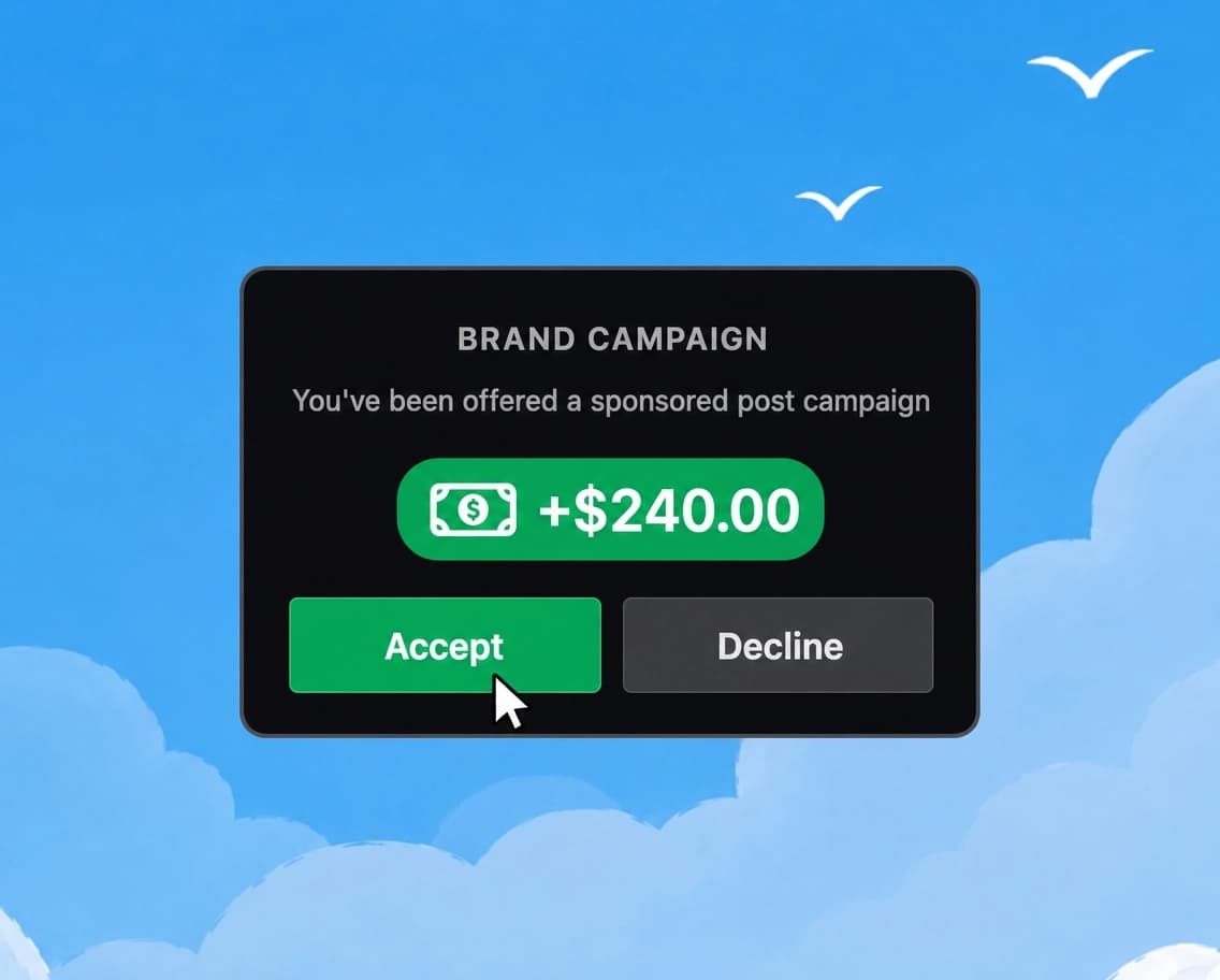 Step 3: Review and approve sponsor offers Reviewing and approving incoming Facebook group brand sponsorship pitches and campaign copy